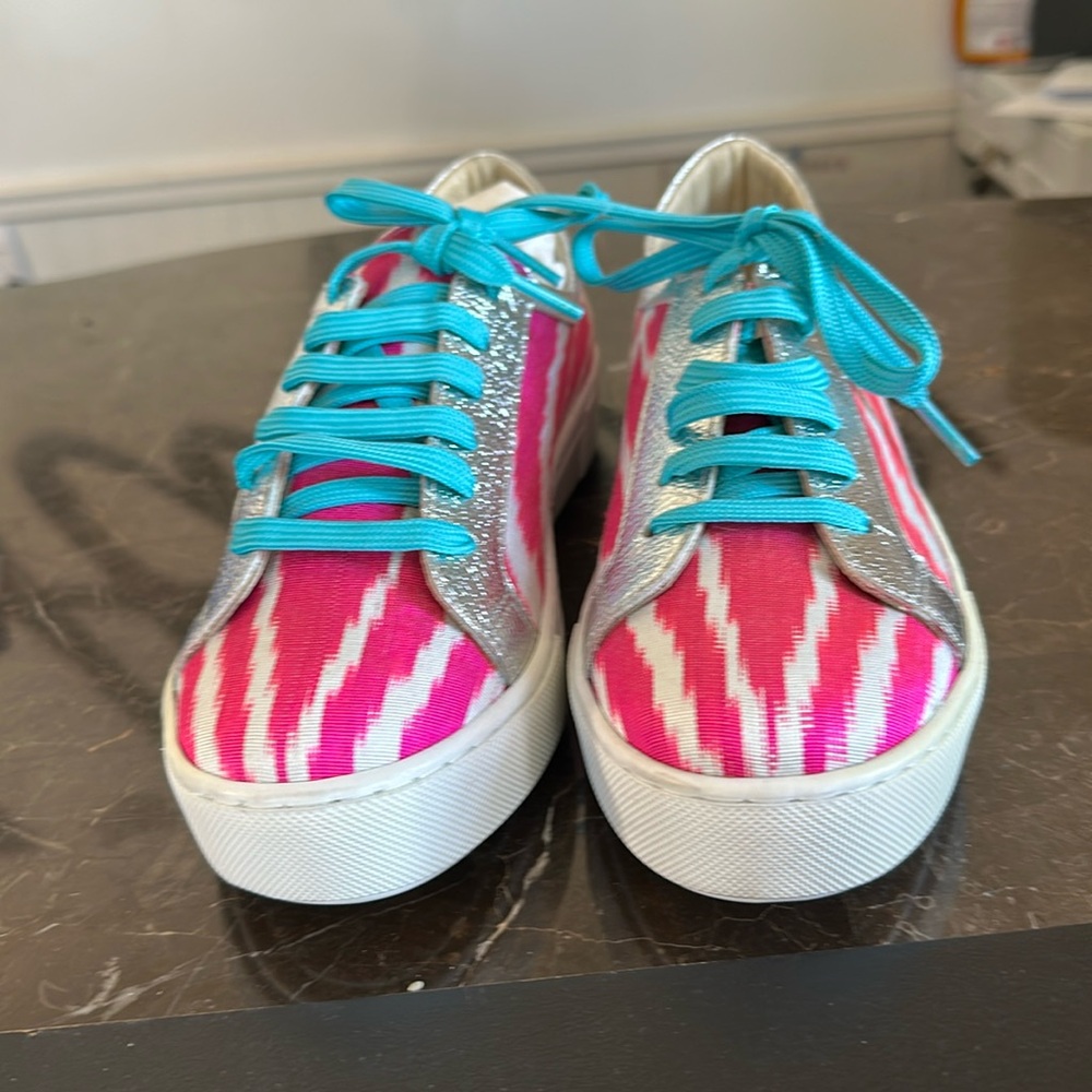 Baldiz silk sneakers pink and white